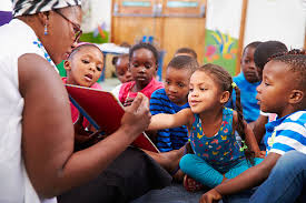 Happy preschool children